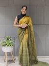 DAC Tassles Designer Chiffon Party Wear Readymade Sarees Wholesale Market In Surat
